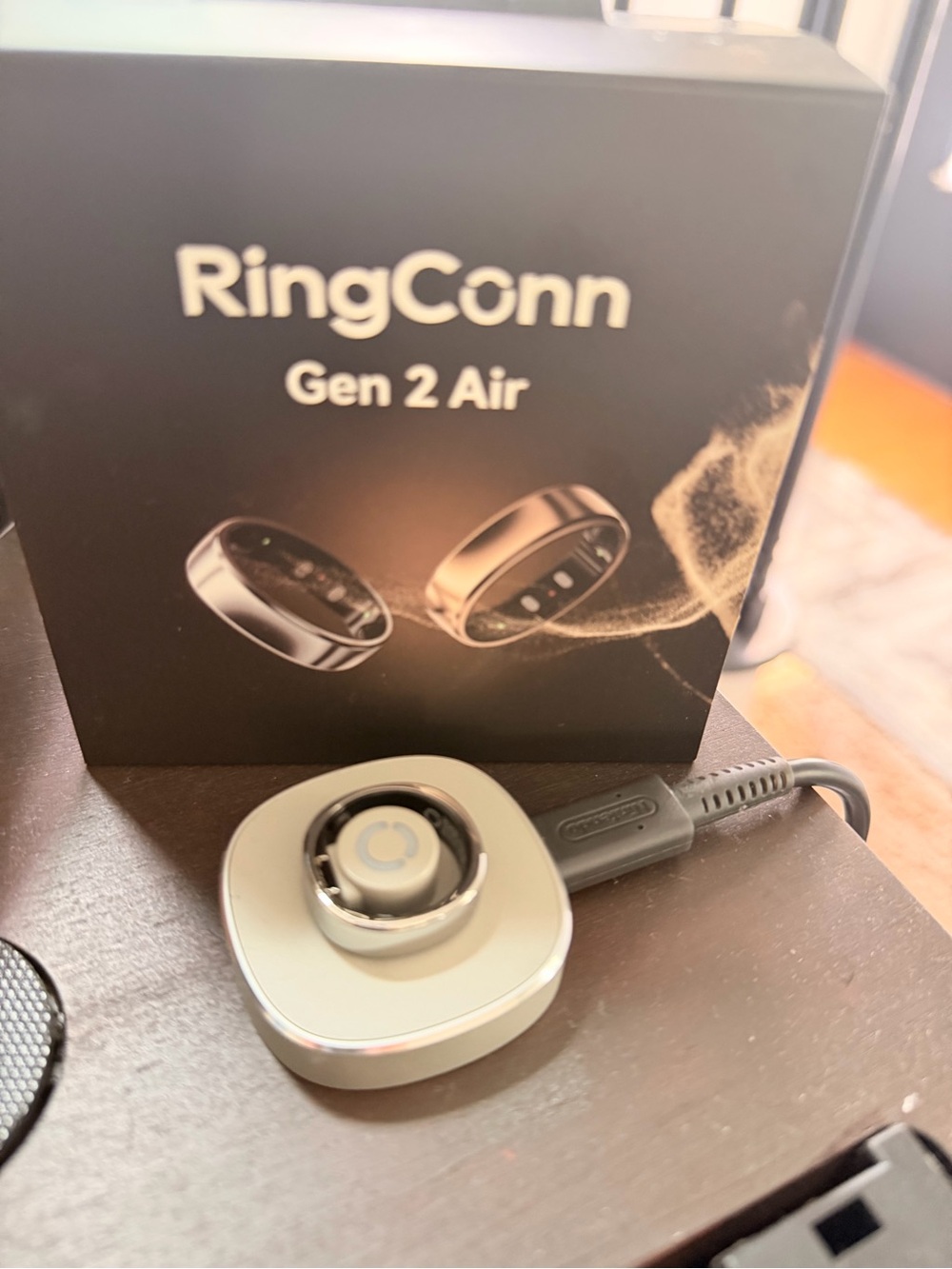 RingConn Gen 2 Air Smart Ring in Silver — Advanced Health & Activity Tracking